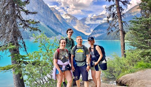 Groepsfoto Banff Park